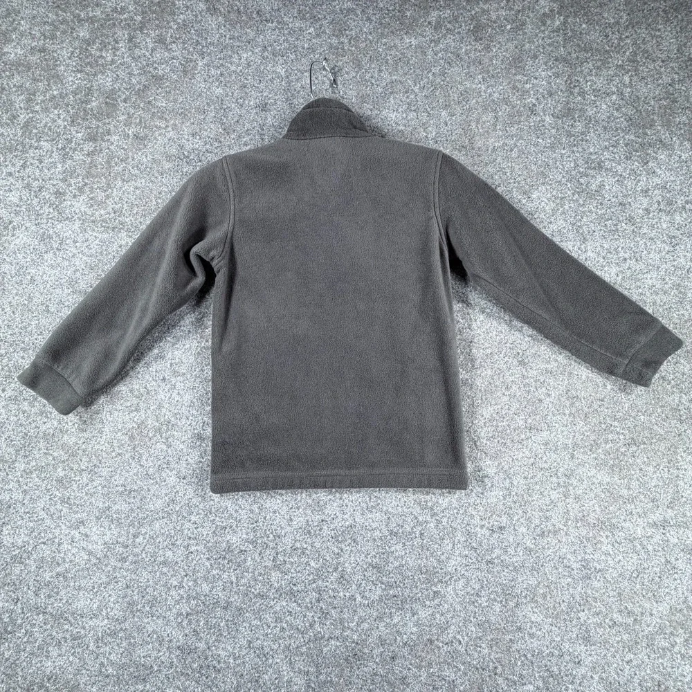 Columbia Steens Mountain II Fleece Jacket Boy's XS Gray Black Lightweight Zip Up